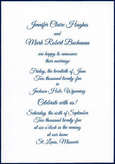 West Coast Navy Border Invitations